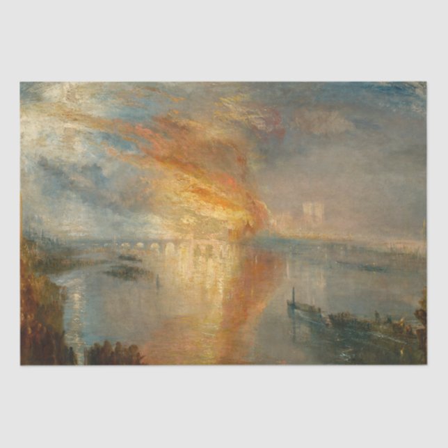Papier Mousseline William Turner - L'incendie du Parlement (Recto)