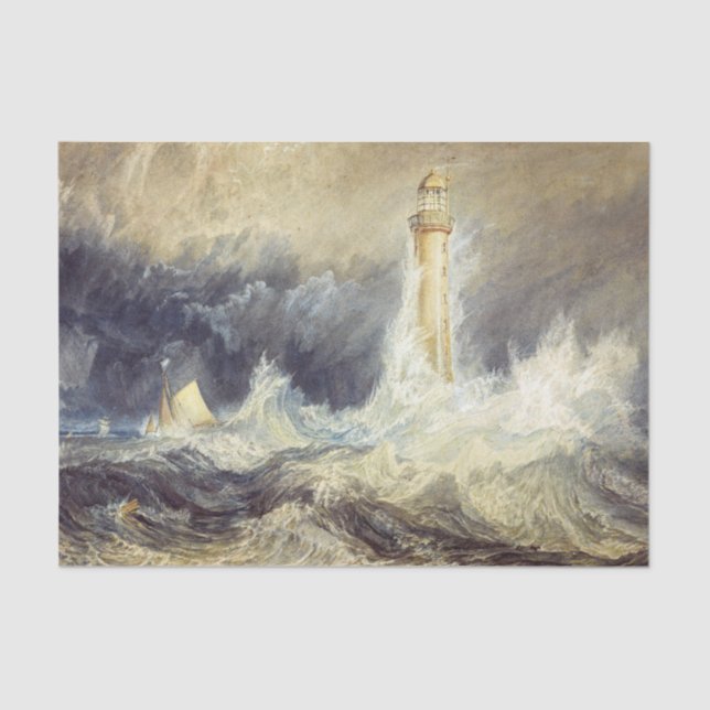 Papier Mousseline William Turner - Phare de Bell Rock (Recto)