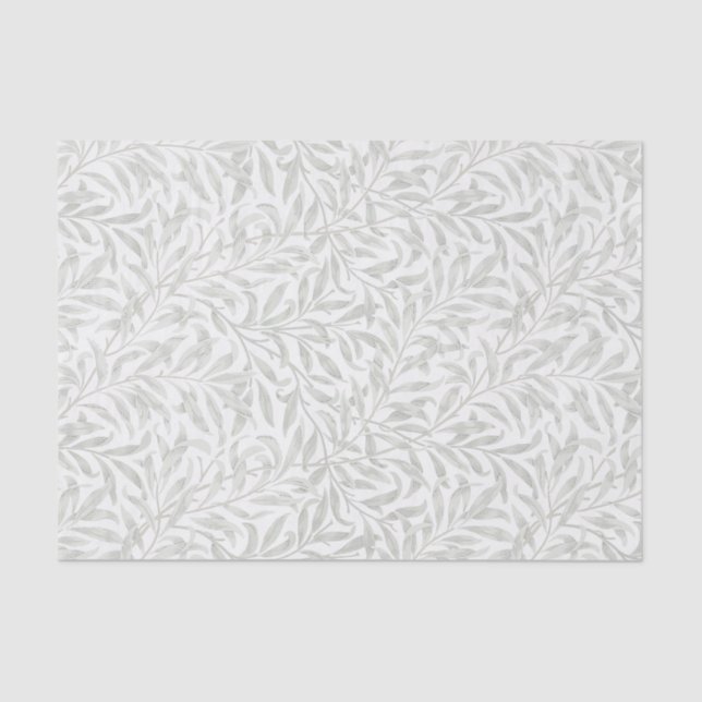 Papier Mousseline Willow de William Morris vert clair (Recto)