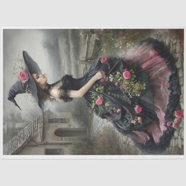 Papier Mousseline Willow Witch1 face à droite Tissue Paper (Recto)