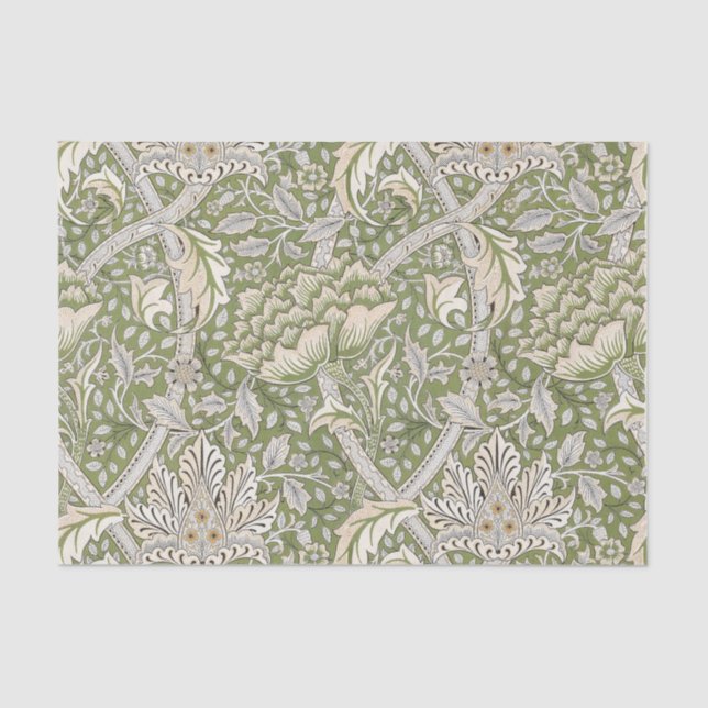 Papier Mousseline Windrush Motif (par William Morris) (Recto)