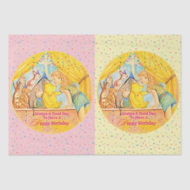 Papier Mousseline Winnie Le Papier Tissu Pooh (Recto)