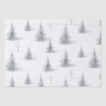 Papier Mousseline Winter Wonderland Christmas Tree Motif<br><div class="desc">Winter Wonderland Christmas Tree Motif Tissue Paper Illustration originale par Magdaline A. M. Oming</div>