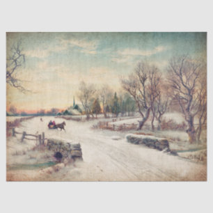 Papier Mousseline Winter Wonderland Tissus or Decoupage Paper