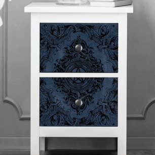 Papier Mousseline Witchery Flourish Dusty Blue Imaginaire Pentacle