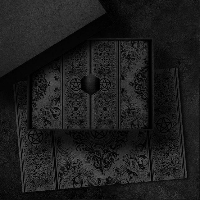 Papier Mousseline Witchery Flourish | Pentacle Imaginaire gris foncé (Créateur téléchargé)