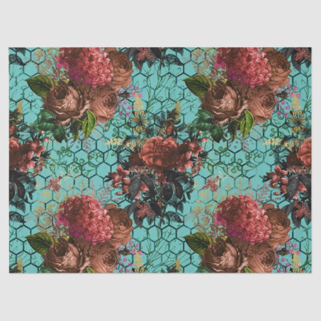 Papier Mousseline Woodland Bee Series Design 24 Tissu Paper (Recto)