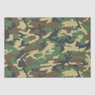 Papier Mousseline Woodlands Camouflage Outdoorsman Cadeau 