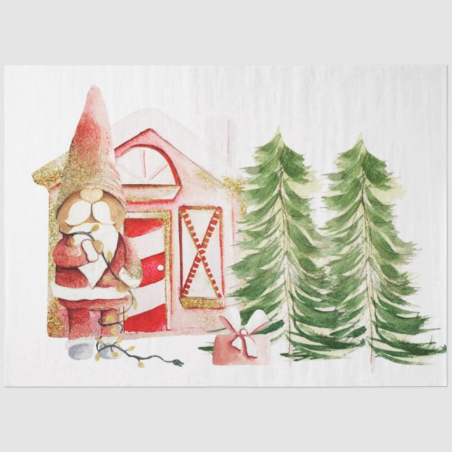 Papier Mousseline XMAS Gnome Design 2 (Recto)