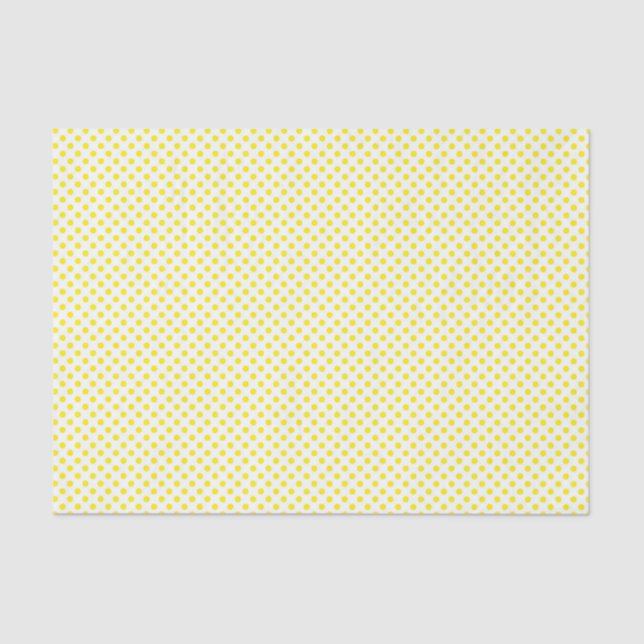 Papier Mousseline Yellow Polka (Recto)
