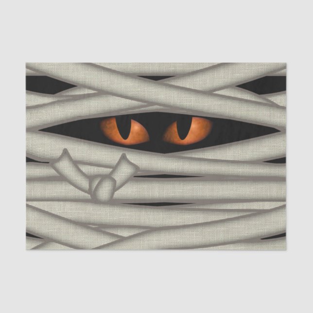 Papier Mousseline Yeux de maman Halloween Orange ID685 (Recto)