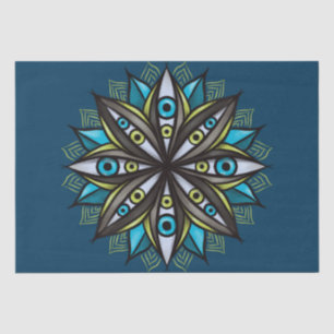 Papier Mousseline Yeux psychédéliques Double Iris Fleur Mandala Horr
