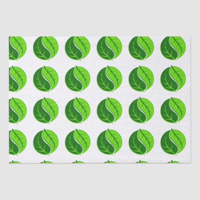 Papier Mousseline Yin et Yang Feuilles (Recto)