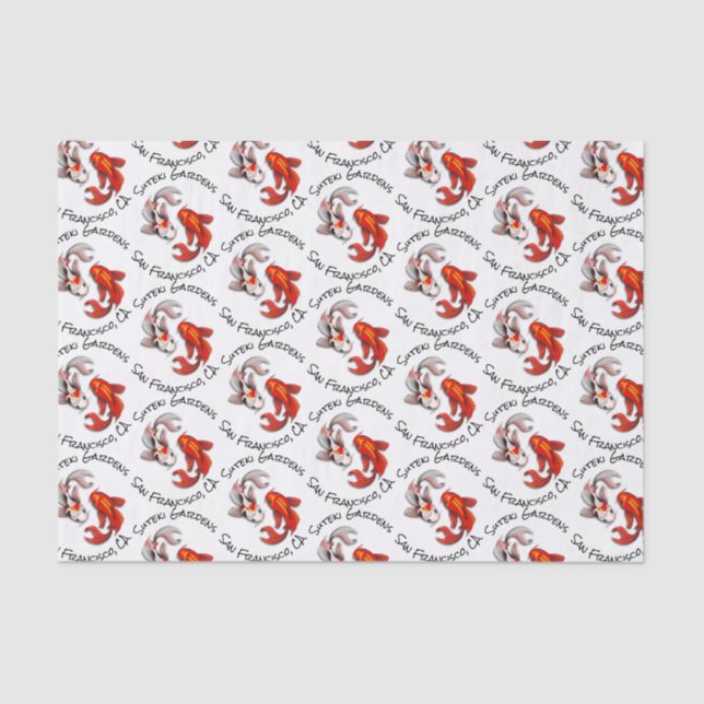 Papier Mousseline Yin Yang Koi Fish Botanical Garden Business Logo (Recto)