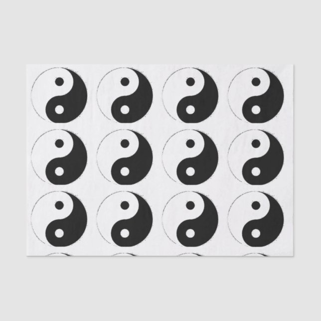 Papier Mousseline Ying Yang emballage cadeau Tissu (Recto)