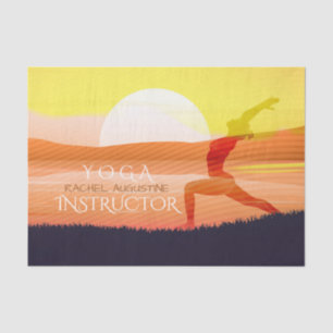 Papier Mousseline Yoga Instructeur Sun Salutation Crescent Moon Pose