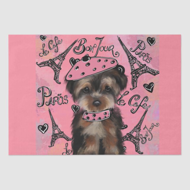 PAPIER MOUSSELINE YORKIE POO            (Recto)