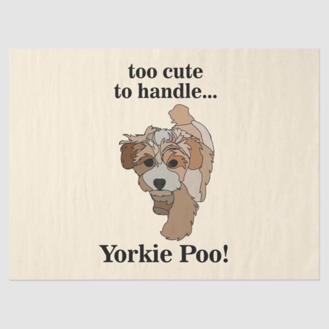Papier Mousseline Yorkie Poo Yorkipoo Cute Dog (Recto)