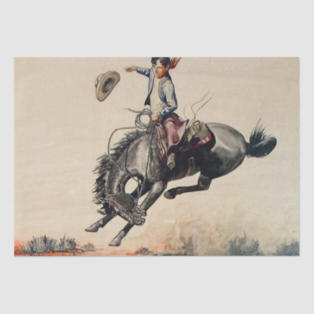 Papier Mousseline "Young Cowboy" de Will James (Recto)
