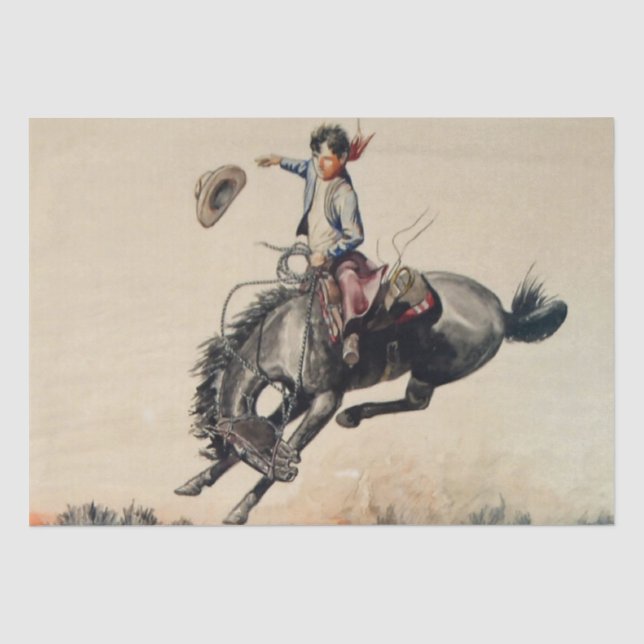 Papier Mousseline « Young Cowboy » par Will James (Recto)