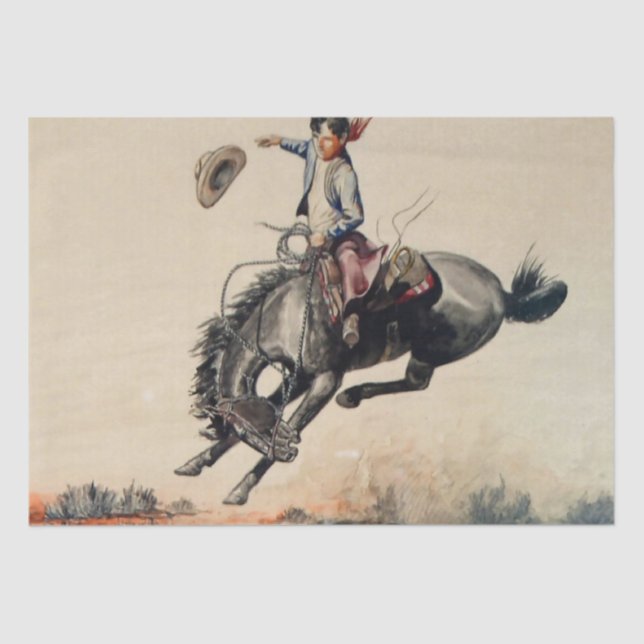 Papier Mousseline « Young Cowboy » par Will James (Recto)