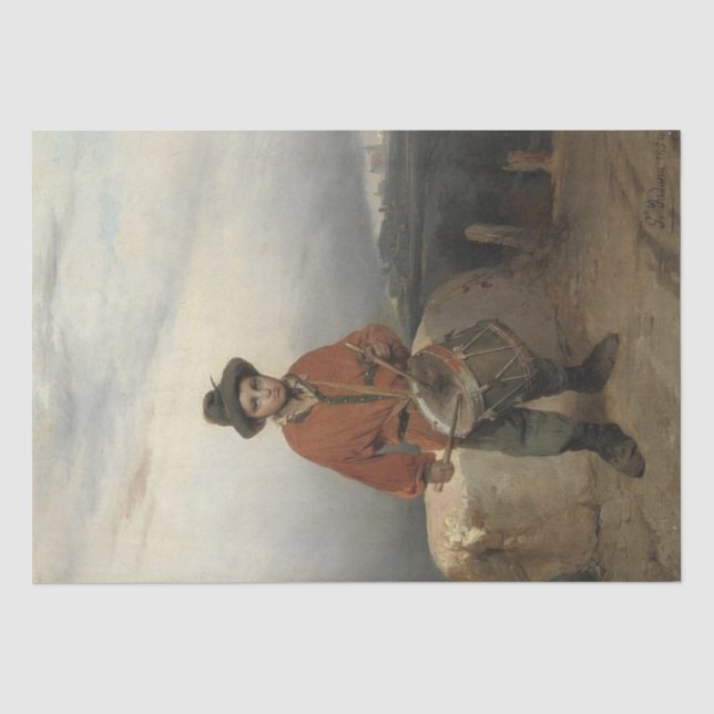 Papier Mousseline Young Drummer Boy (par Gerolamo Induno) (Recto)