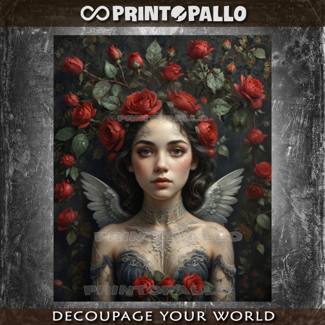 Papier Mousseline Your angel love flowers and roses! -  (Créateur téléchargé)