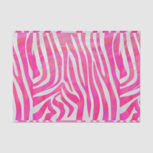 Papier Mousseline Zebra Hot Pink et White Print