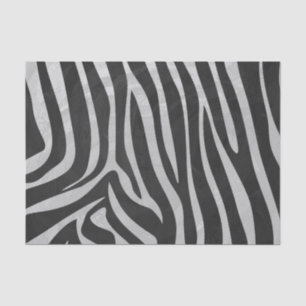 Papier Mousseline Zebra noir et gris clair