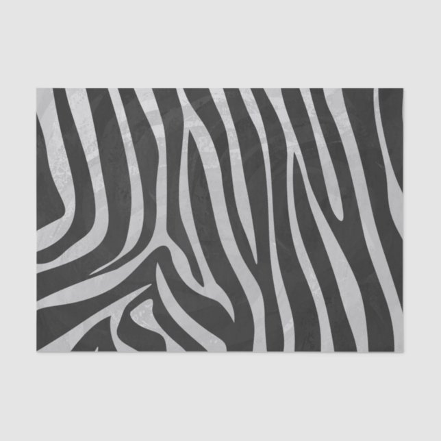 Papier Mousseline Zebra noir et gris clair (Recto)