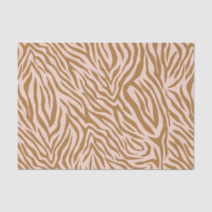 Papier Mousseline Zèbre Brun Neutre Découpage à Rayures Animales