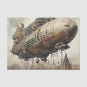 Papier Mousseline Zeppelin Steampunk vintage (2)