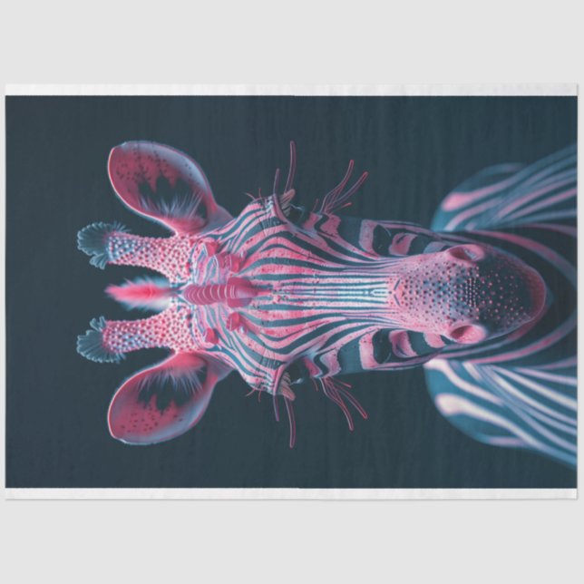 Papier Mousseline Zesty Vibrant rose couleur Zebra Découpage (Recto)