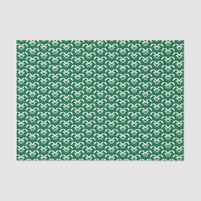 Papier Mousseline Zigzag floral vert (Recto)