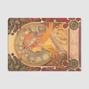 Papier Mousseline Zodiac, 1896 par Alphonse Mucha