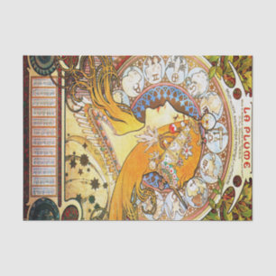 Papier Mousseline Zodiaque 1896 d'Alfons Mucha