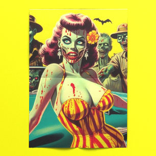 Papier Mousseline Zombie Pin-up