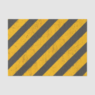 Papier Mousseline Zone noire et jaune de construction