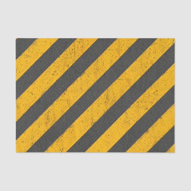 Papier Mousseline Zone noire et jaune de construction (Recto)