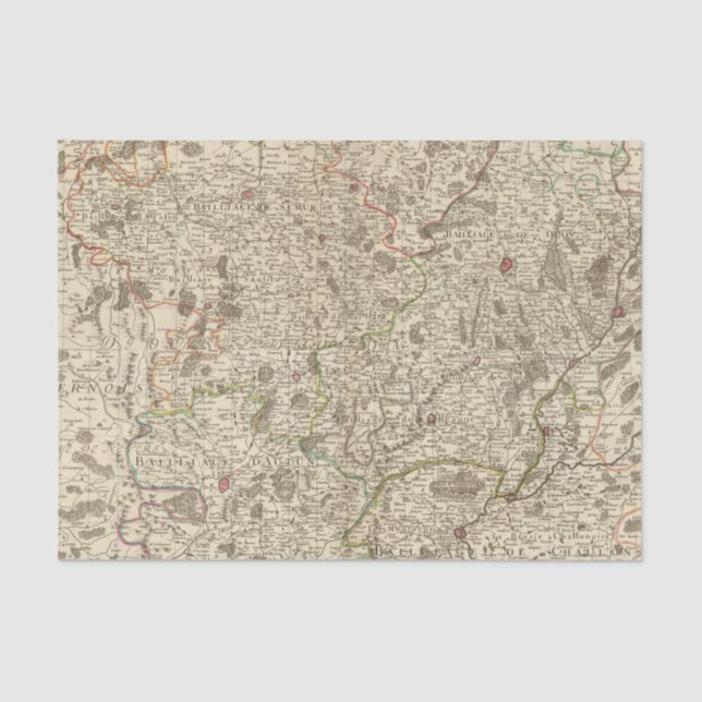 Papier Mousseline Zones urbaines de la France 2 (Recto)