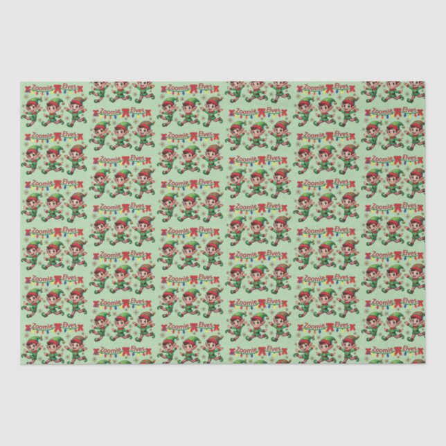 Papier Mousseline Zoomie Elves Noël (Recto)