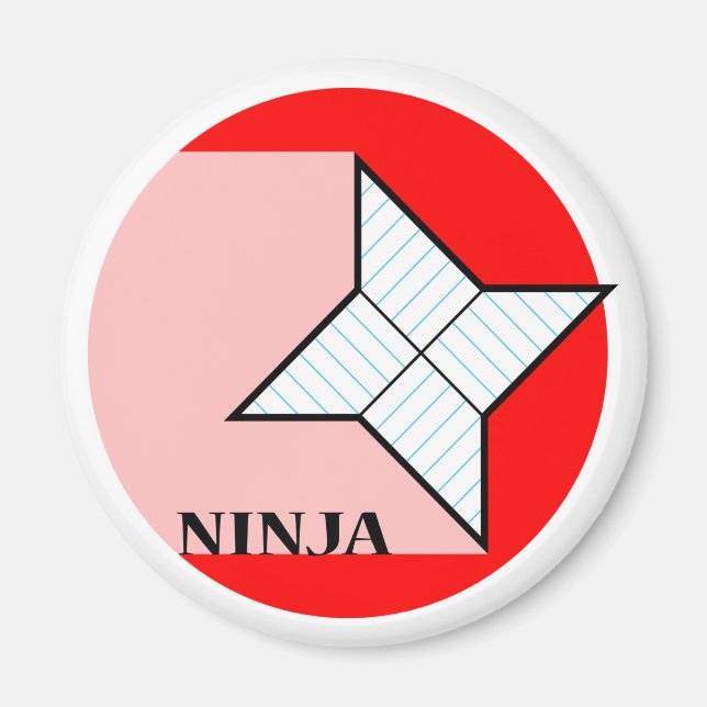 Papier Ninja Star Magnet (Devant)