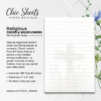 Papier-notes adhésifs 3M Post-it® Croix et Fleurs 