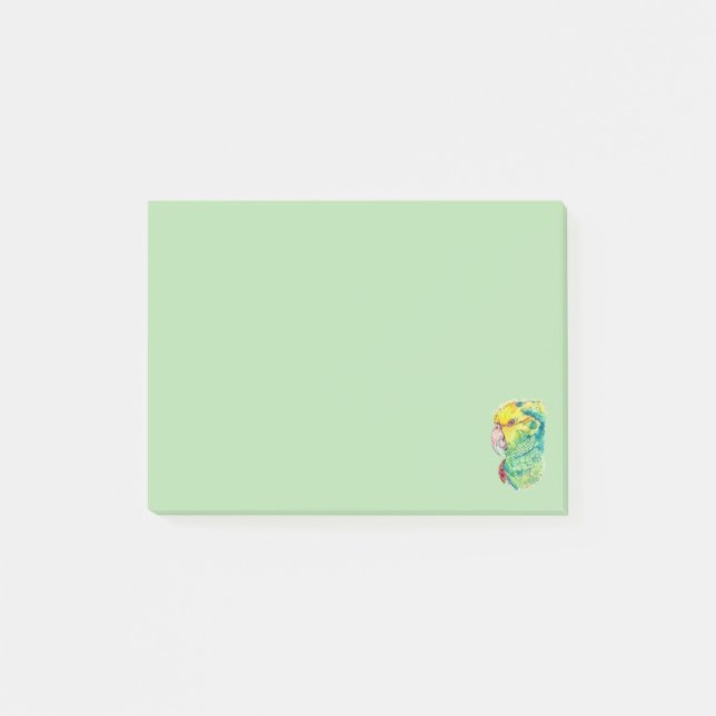 Papier-notes Post-it® Aquarelle Fantaisiste Perroq (Devant)