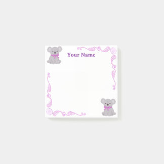 Papier-notes Post-it filigrané koala violet person