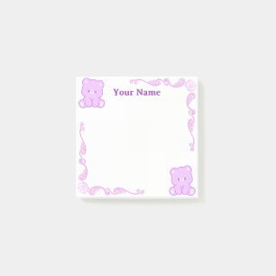 Papier-notes Post-it filigrané Ours en peluche Vio