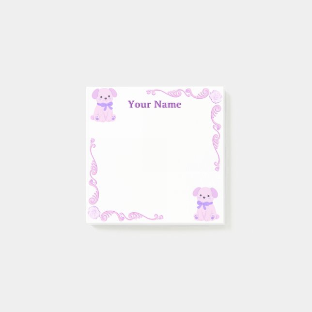 Papier-notes Post-it filigrané personnalisé Chien  (Devant)