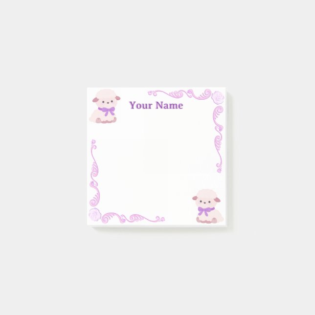Papier-notes Post-it filigrané personnalisé en vio (Devant)