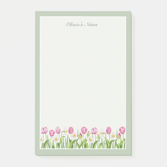 Papier notes Post-it Fleurs de printemps Tulipes r (Devant)