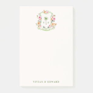 Papier-notes Post-it Monogramme personnalisé avec